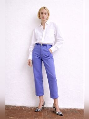 Vintage Versace Periwinkle Cropped Pants High Waist 31